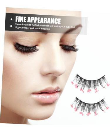 Ipetboom 4 Pairs Sequin False Eyelashes Cosmetic Lashes Faux Eyelashes Long Reusable Lashes Long Thick Eyelashes Exaggerated Eyelashes Fluffy Pink Chemical Fiber Extend Make up 3d - Buy Online on GoSupps.com