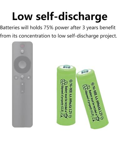 12 Counts AA 600mAh NiMH Rechargeable Batteries - 1.2V Double A Solar Light Compatible - Eco-Friendly Power Solution - Buy Online on GoSupps.com