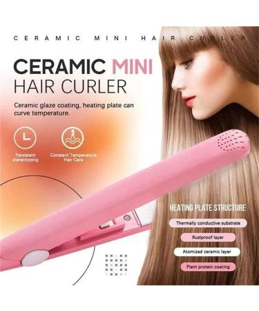 Purple Mini Hair Curler | Werdeny 2 in 1 Ceramic Curler & Straightener for Short & Fine Hair - Buy Online on GoSupps.com