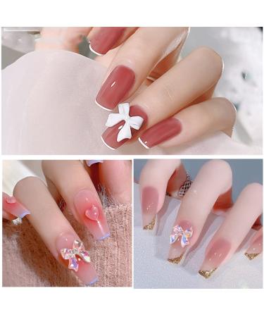 100 Pcs 3D Colorful Aurora Bow Nail Art Resin Rhinestone Charms - Nail Glitter & Accessories - Buy Online on GoSupps.com