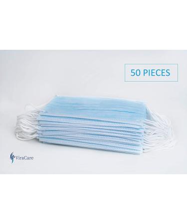 ViraCare 3 Ply Medical Surgical Face Mask Type IIR - 50 Pack | Fluid Resistant, Ear Loop | UK Stock - Buy Online on GoSupps.com