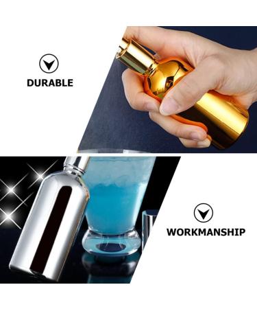 2 x Martini Bar Mister Sprayer Bottles - Refillable Glass Cosmetic Containers for Cocktails - Gold & Silver - Buy Online on GoSupps.com