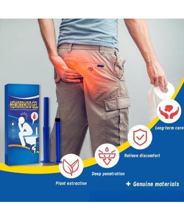 Hemorrhoid Gel: 3 Count - Natural & Herbal - Relieve Itching Burning Discomfort - Internal Relief - New Rounded Applicator - Nighttime Use - Buy Online on GoSupps.com
