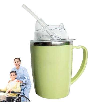 Adult Sippy Cup 11.8 Oz Spill Proof Cups for Adults 3 Modes Anti Choke Safe Drinking Cup with 11.8'' Tube & Handle for Disabled Adults Elderly Drinking Aids - Buy Online on GoSupps.com
