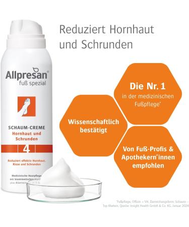  Allpresan Allpresan Special Foam Foot Cream No. 4 for Callus and Cracks - Daily Care for Callus Skin - 3 x 125 ml - Buy Online on GoSupps.com