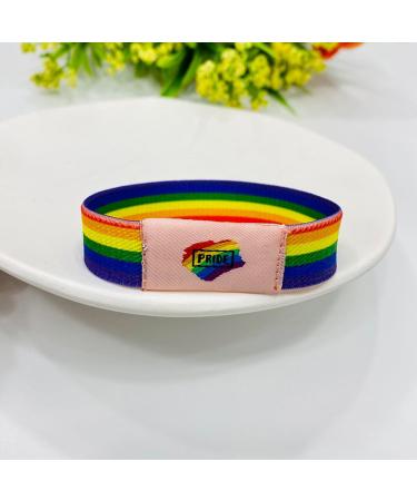 OralGos Set of 2 Rainbow Hand Chains | Comfortable Stylish Unisex Bracelets | Colorful Handwoven Elastic Bangles - Buy Online on GoSupps.com