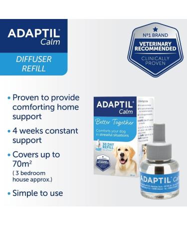 ADAPTIL Calm 30 day Refill helps dog cope with behavioural issues and life challenges - 48 ml (Pack of 1) 30 day refill pack - Buy Online on GoSupps.com