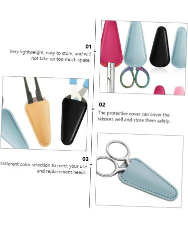  FRCOLOR FRCOLOR Set of 6 Eyebrow Grooming Scissors PU Leather Cases Delicate Cases - Buy Online on GoSupps.com
