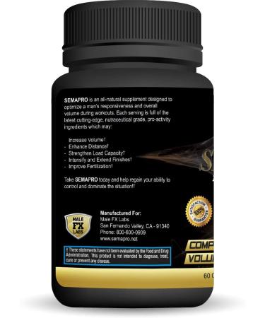 Semapro Extreme Volumizer & Energy Formula - Natural Endurance, Stamina & Strength - 60 Veggie Caps - Buy Online on GoSupps.com