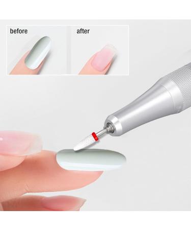 Electric Nail Grinder Portable Professional Nail Polisher for Nail Grinding Polishing Suitable for Individuals and Nail Salons Plastic Aluminum Alloy Approx. 23x136mm (White) - Buy Online on GoSupps.com