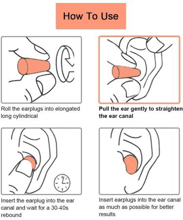 50 Pair 32dB NRR Disposable Foam Earplugs - Individually Wrapped Soft Ear Plugs for Sleep, Travel, Concerts, Shooting, Hunting, Study, Work - Orange - Buy Online on GoSupps.com