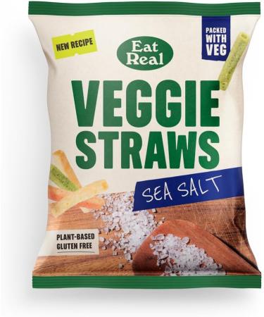 Real Veggie Straws Sea Salted - Gluten-Free, Healthy Snack (18 x 45g) - Buy Online on GoSupps.com