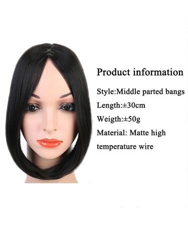 Bangs Side Bangs Long Straight Bangs Middle Part Bangs Invisible Clip in Bangs Synthetic Nature Look Hair Piece Extension Fringe Clip in Hair Bangs Hairpiece for Women Curved Bangs for Daily Wear ( 923-105 - Buy Online on GoSupps.com