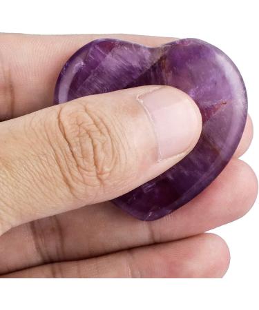 Kyeygwo Amethyst Reiki Healing Crystal Stone - Worry Stone for Meditation & Stress Relief | Pocket Palm Massage Stone - Shop Internationally! - Buy Online on GoSupps.com