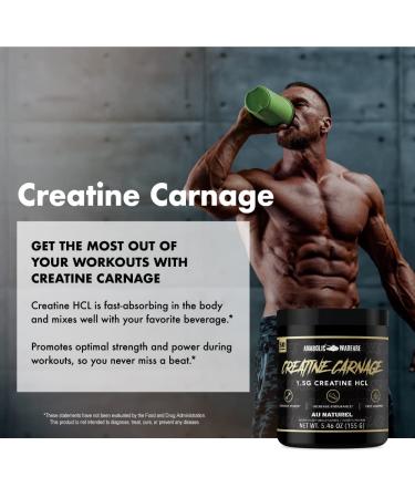 Anabolic Warfare Creatine Carnage: Build Lean Muscle & Boost Endurance with Natural Flavor - 50 Servings - Buy Online on GoSupps.com