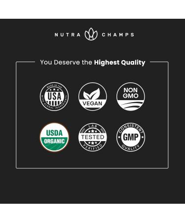 NutraChamps Organic Lions Mane Powder - 2000mg Powerful Nootropic for Memory, Focus, Immune Support - Vegan Lion s Mane Mushroom Powder Supplement with Naturally Occurring Beta-Glucans - 8oz - Buy Online on GoSupps.com