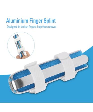 Buy Aluminum Finger Splints - 3 Sizes Hand Support Brackets for Orthopedic Recovery - L Blue White - Buy Online on GoSupps.com
