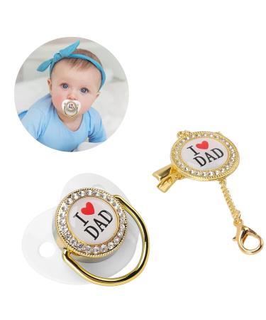 Rhinestone Design Silicone Baby Soother Pacifier | M Size | 6-18 Months | White - Buy Online on GoSupps.com