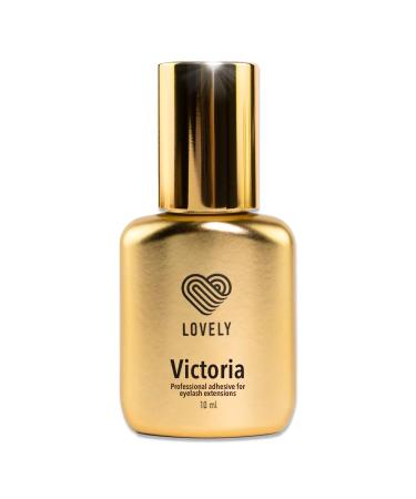 Lovely eyelash glue Victoria - super fast glue drying time: 1 second - 8 weeks detention very resistant |For professional eyelash extensions lash extension glue |10ml black