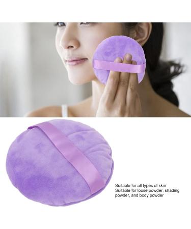 Makeup Puff Pad Powder Puff Wet Dry Washable Soft Swan Down Ultra Large Round Loose Powder Puff for Makeup Round Powder Blenders Sponges (Purple) - Buy Online on GoSupps.com