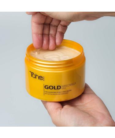 Tahe Gold Mask with Active Keratin & Liquid Gold - 300ml | Buy Internationally for Ultimate Hair Care - Buy Online on GoSupps.com