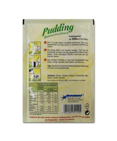 Buy Pack of 5 Komet Banana Pudding Powder (5 x 40g) - Ideal for Delicious Desserts - International Shipping Available - Buy Online on GoSupps.com