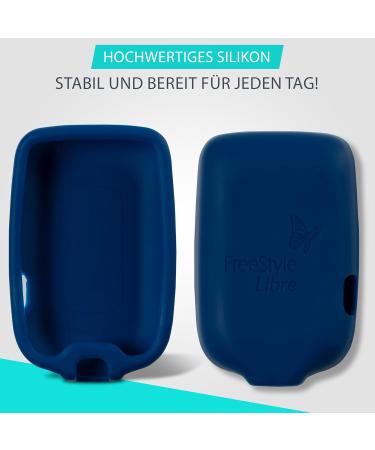 Patchinga Silicone Protective Cover for Freestyle Libre Reader 1 2 & 3 - Shockproof Anti-Slip Scratch-Resistant - Available in 9 Colors (Dark Blue) - International Shipping - Buy Online on GoSupps.com