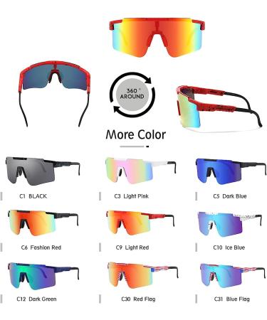 Malidak Men's Cycling Sunglasses - UV 400 Protection, Polarized Outdoor Sports Glasses for Driving - Buy Online on GoSupps.com