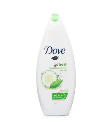 Dove Go Fresh Cool Moisture Fresh Touch Body Wash, Cucumber and Green Tea, 16.9 Oz / 500 Ml (Pack of 4) International Version