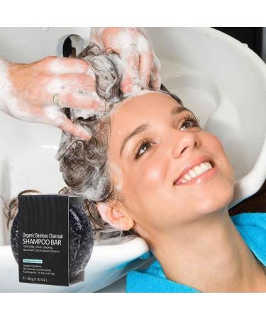 2pc Hair Darkening Shampoo Bar Natural Bamboo Charcoal Shampoo Soap Organic Grey Reverse Shampoo Bar Gray Hair Coverage Soap for Most Hair Types - Buy Online on GoSupps.com