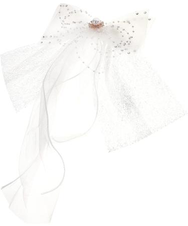 Bridal Headwear Bridal Wedding Veil 1920s Accessories for Women Bridal Bow Veil Flapper Headband Wedding Bridal Veil Flapper Accessories Pearl Bow Veil Dress Lace Grace Miss - Buy Online on GoSupps.com