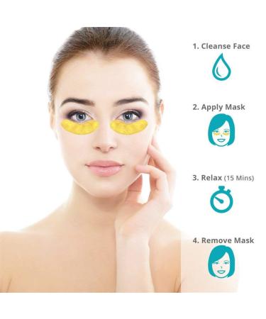 Jakuva 30 Pairs 24k Gold Collagen Eye Masks - Reduce Puffy Eyes, Dark Circles & Hydrate - Buy Online on GoSupps.com