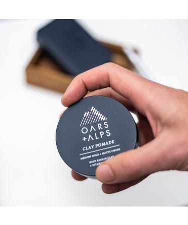 Oars + Alps Clay Hair Pomade for Men - Promotes Hair Growth, Medium Hold, Matte Finish, Reduces Frizz - 2.4 Fl Oz - Buy Online on GoSupps.com