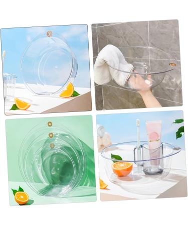 OFFSCH Transparent Plastic Washbasin Wash Basin Plastic Face Cleaning Basin Salon Washing Basin Wash Plastic Basin Foot Soaking Basin Kitchen Sink Bowl Wash Bowl Vegetable Bowl Baby Large Transparent 26.7x25.7cm - Buy Online on GoSupps.com