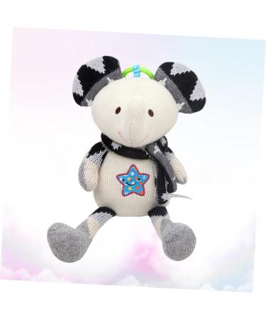Abaodam Animal Design Pummeluff Cuddly Tier Music Box | Soft Hanging Toy for Baby | Soothing Doll & Bell Shaker for Newborns - Buy Online on GoSupps.com