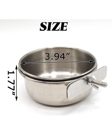 Ronyoung 2PCS Stainless Steel Bird Feeding Dish Cups with Spoon Parrot Food & Water Bowl Clamp Holder for Various Bird Species - Buy Online on GoSupps.com