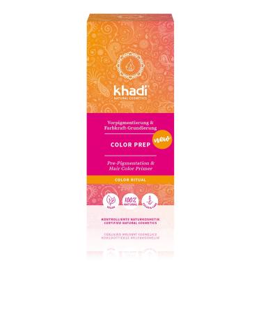 Khadi Color prep plant hair color hair color for pre -pigmentation for an intensive color result & preparation for natural coloring natural hair color 100% vegetable & vegan natural cosmetics 100g color prep 100 g (1 Pack)