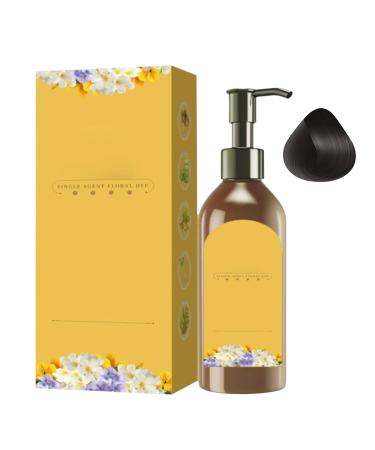Black Hair Color Shampoo - Botanical to Floral Hair Coloring Cream with Pigments | Dye