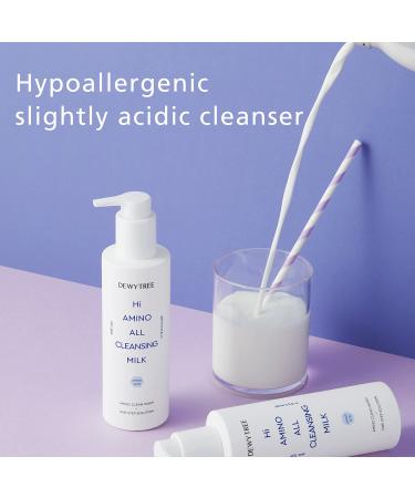 Dewytree Hi Amino Cleansing Milk Lotion 200ml - Gentle Moisturizing Facial Cleanser for Irritated Skin - Buy Online on GoSupps.com