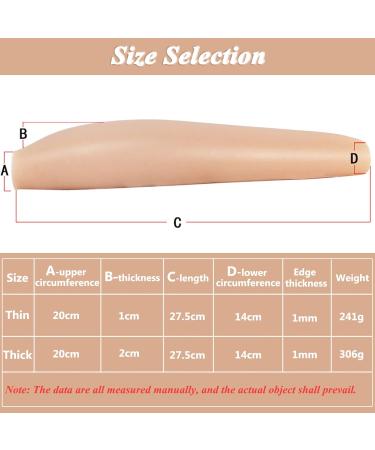 Realistic Silicone Leg Enhancement Calf Pads | 1 Pair Sleeve Set for O-Shaped Legs | 0.39in Thickness | Foot Cover for Crooked or Thin Legs - Buy Online on GoSupps.com