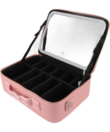Travel Make-Up Bag with Illuminated Mirror | Waterproof Cosmetic Organizer for Women - Buy Online on GoSupps.com
