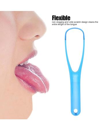 Buy Tongue Scraper & Cleaner Non-Slip Handle for Fresh Breath | Professional Tongue Brush in Blue - International Shipping Available! - Buy Online on GoSupps.com