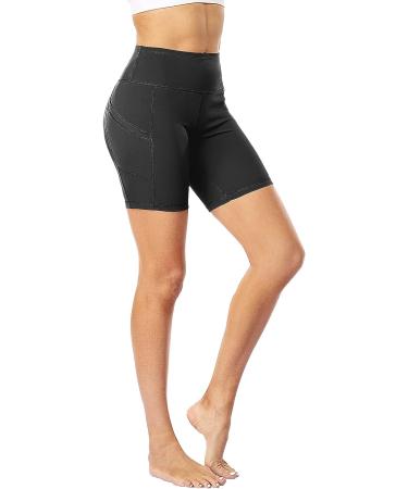 kenlcad Women's High Waist Compression Shorts 3 Pack - Black/Navy Blue/Blue - Small - Buy Online on GoSupps.com