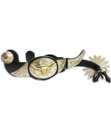 Aime Imports Western BS Texas Longhorn 16pt Jingle Bob Spurs - Authentic Cowboy Spurs - Buy Online on GoSupps.com