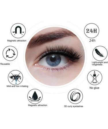 SHEBEEDO Magnetic Lashes With Applicator Magnetic Natural Lashes No Glue or Eyeliner False Eyelashes Self Adhesive Strip Lashes For Woman Reusable Eyelashes Wispy Easy To Install And Disassemble - Buy Online on GoSupps.com