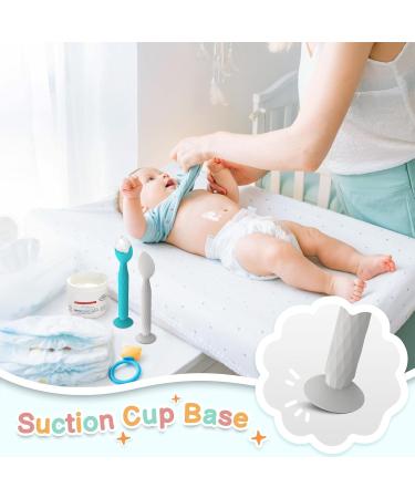 Youngso Diaper Cream Spatula - Hygienic Applicator with Suction Cup - Baby Essentials - 2 Pack (Blue & Gray) - Perfect Gift for Baby Shower - Buy Online on GoSupps.com