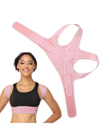 Spine Corrector Adjustable Back Braces for Breathable Braces Invisible Back Stretcher for Teens Kids Pink X-Large