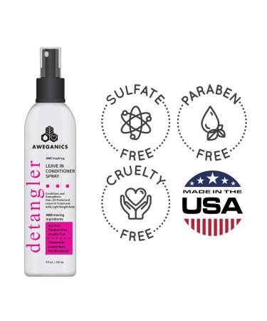 Awegaics Leave-in Conditioner Detangler Spray - Pro-Vitamin B5 Hair Detangler for Women Men & Kids - Cruelty-Free Color Safe Beautiful Scent - Shop Now - Buy Online on GoSupps.com