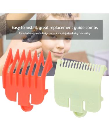 Professional Hair Clipper Guide Combs 2 Plastic Attachment Combs Rounded Teeth Easy Buckle Design Easy Hair Control (red and green) - Buy Online on GoSupps.com