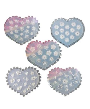 3D nail art silicone form foral butterfly flowers nail art decorations carving shape diy nail art form templates nail art templates for exercise nail art templates and stamp kit nail art